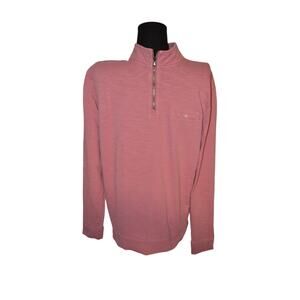 Johnnie-O Medium Men's Golf Kaene Long Sleeve Cotton Quarter Zip Bandana Color